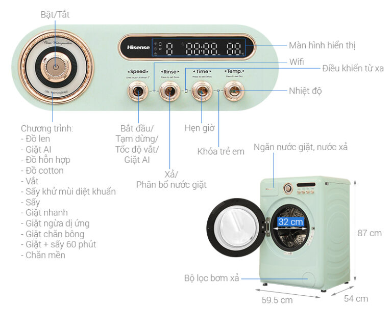 Máy giặt LG TurboDrum Inverter 14 kg T2514VBTB