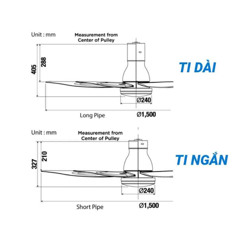 Quạt trần KDK U60FW 5 cánh