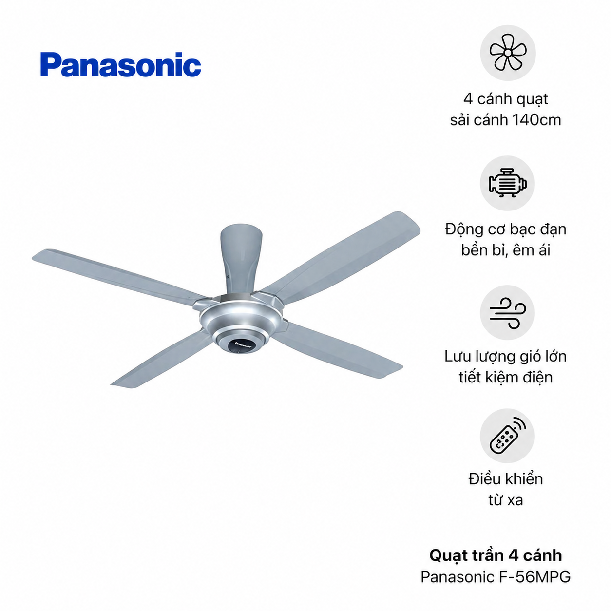 Quạt trần 4 cánh Panasonic F-56MPG