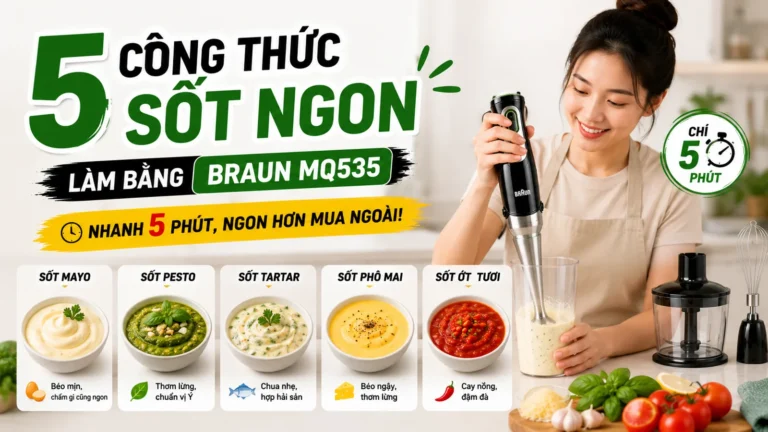 5 công thức sốt ngon làm bằng Braun MQ535 – Nhanh 5 phút, ngon hơn mua ngoài