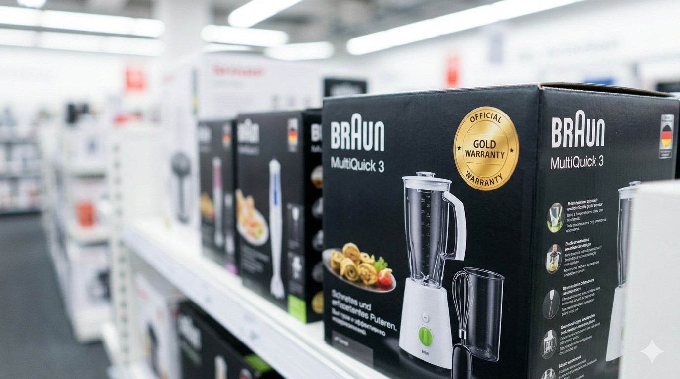 Tem bảo hành chính hãng trên máy xay cầm tay Braun MQ 535 Sauce tại CellHome