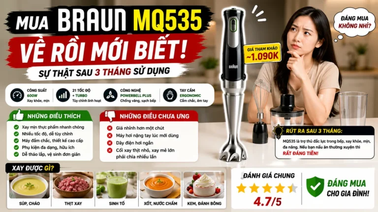 Mua Braun MQ535 về rồi mới biết: Cái que đánh trứng kèm theo có thực sự dùng được không?