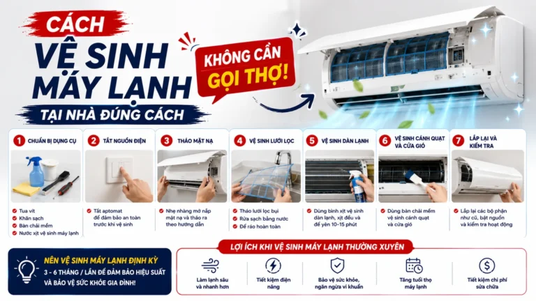 Cách Vệ Sinh Máy Lạnh Tại Nhà Đúng Cách — Không Cần Gọi Thợ