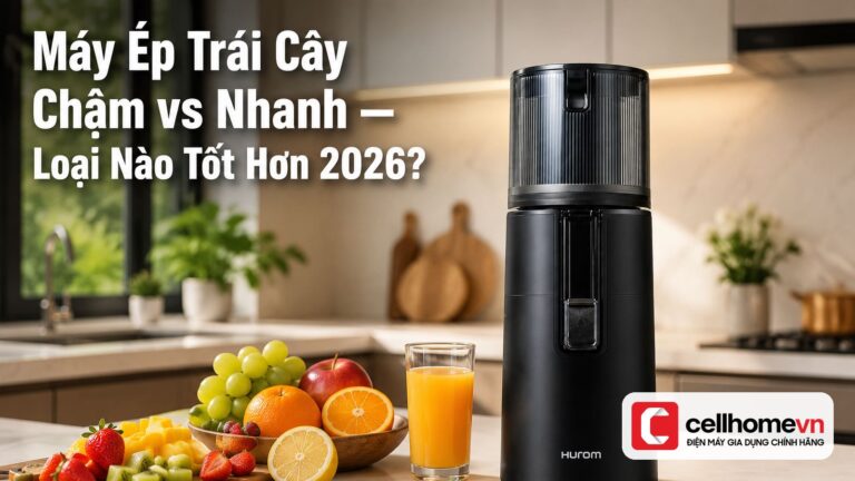 Máy Ép Trái Cây Chậm vs Nhanh — Loại Nào Tốt Hơn 2026?