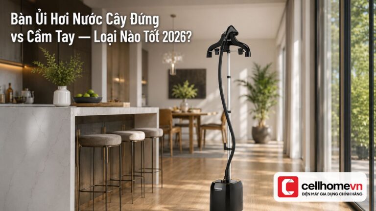 Bàn Ủi Hơi Nước Cây Đứng vs Cầm Tay — Loại Nào Tốt 2026?