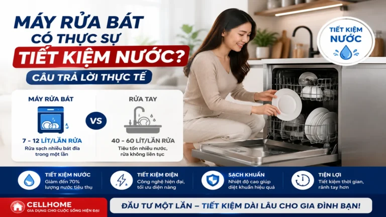 Máy Rửa Bát Có Thực Sự Tiết Kiệm Nước? Câu Trả Lời Thực Tế