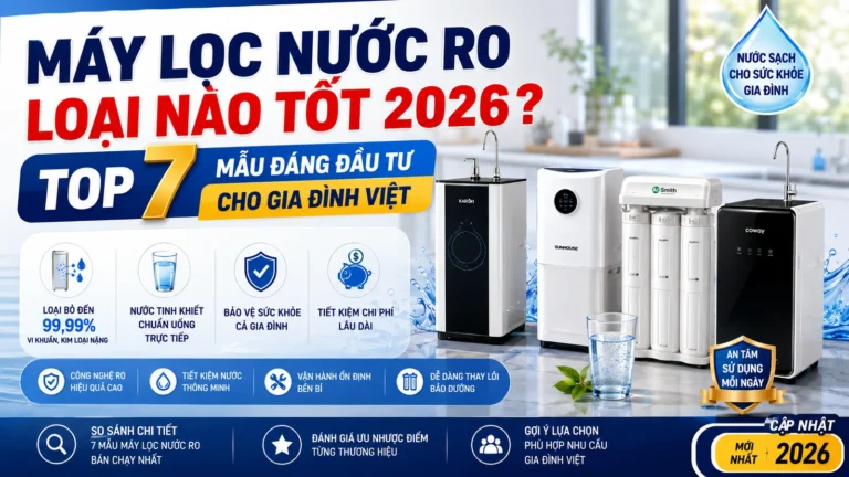 Máy Lọc Nước RO Loại Nào Tốt 2026? Top 7 Mẫu + Bảng Giá