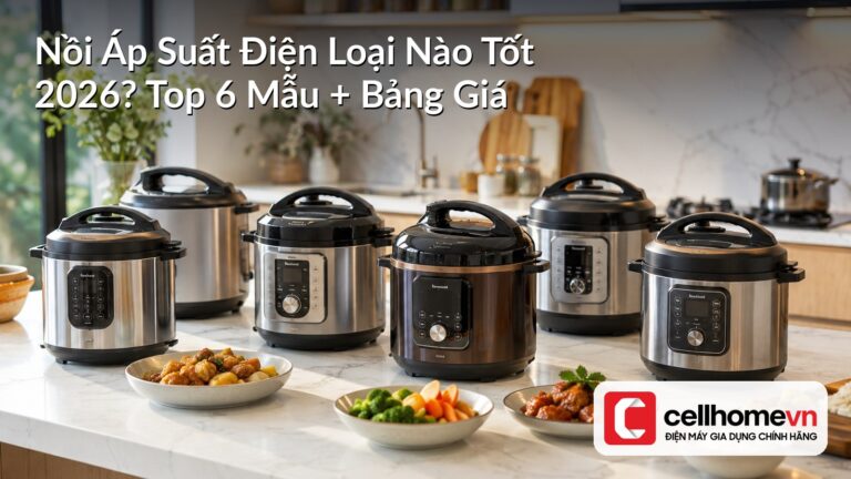 Nồi Áp Suất Điện Loại Nào Tốt 2026? Top 6 Mẫu + Bảng Giá