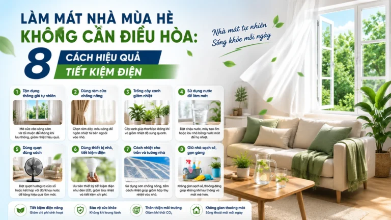 Làm Mát Nhà Mùa Hè Không Cần Điều Hòa: 8 Cách Hiệu Quả Tiết Kiệm Điện