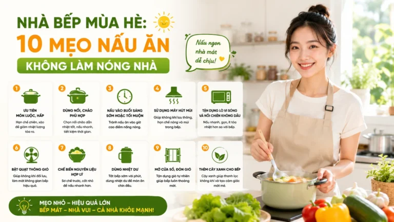 Nhà Bếp Mùa Hè: 10 Mẹo Nấu Ăn Không Làm Nóng Nhà