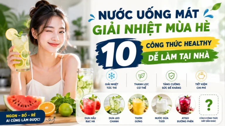 Nước Uống Mát Giải Nhiệt Mùa Hè: 10 Công Thức Healthy Dễ Làm