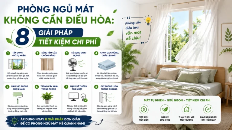 Phòng Ngủ Mát Không Cần Điều Hòa: 8 Giải Pháp Tiết Kiệm Chi Phí