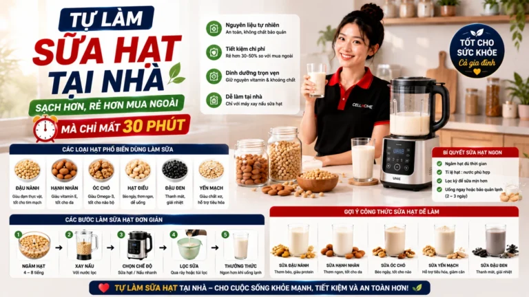 Tự Làm Sữa Hạt Tại Nhà: Sạch Hơn, Rẻ Hơn Mua Ngoài Mà Chỉ Mất 30 Phút
