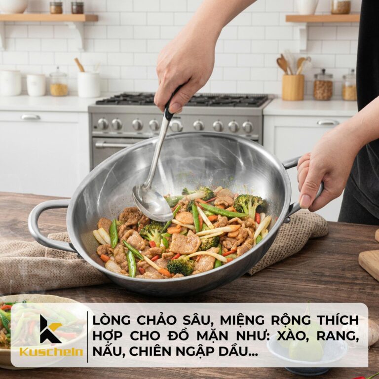 Chảo xào KUSCHELN đúc liền khối 32cm