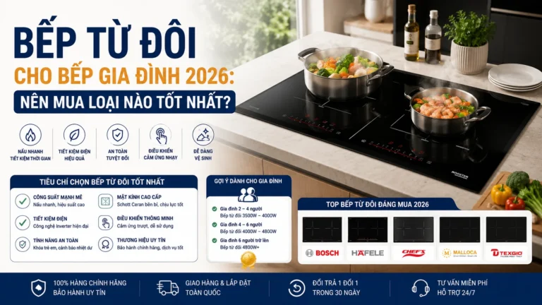 Bếp Từ Đôi Cho Bếp Gia Đình 2026: Nên Mua Loại Nào Tốt Nhất?