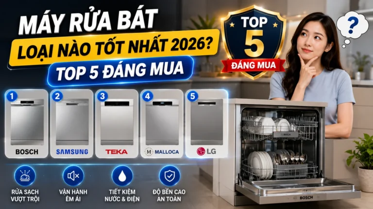 Máy Rửa Bát Loại Nào Tốt Nhất 2026 Top 5 Đáng Mua