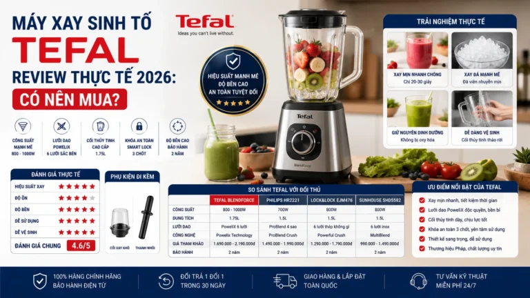 Máy Xay Sinh Tố Tefal Review Thực Tế 2026: Có Nên Mua?