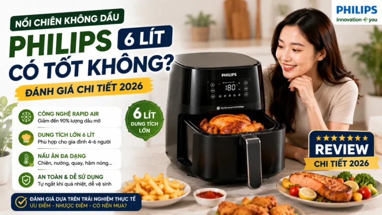 Nồi chiên không dầu Philips 6 lít có tốt không?