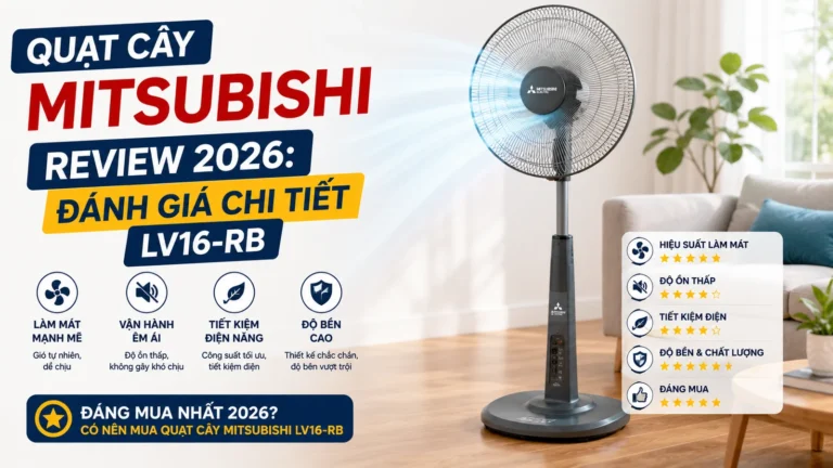 Quạt Cây Mitsubishi Review 2026: Đánh Giá Chi Tiết LV16-RB