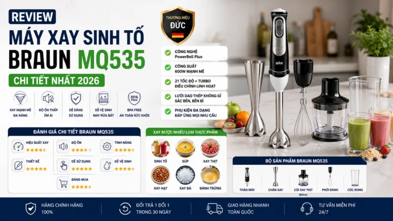 Review Máy Xay Sinh Tố Braun MQ535 Chi Tiết Nhất 2026