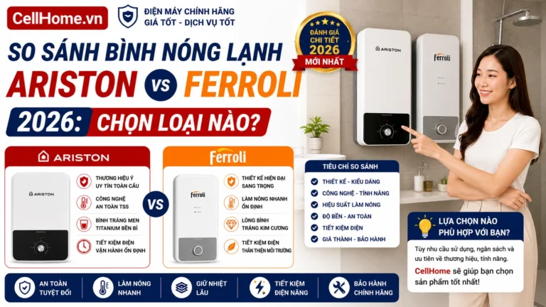 So Sánh Bình Nóng Lạnh Ariston và Ferroli 2026: Chọn Loại Nào