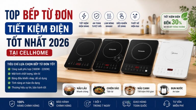 Top Bếp Từ Đơn Tiết Kiệm Điện Tốt Nhất 2026 Tại CellHome