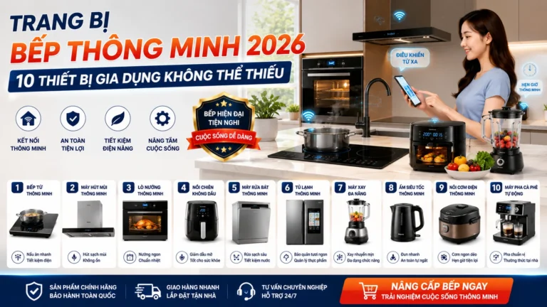 Trang Bị Bếp Thông Minh 2026: 10 Thiết Bị Gia Dụng Không Thể Thiếu