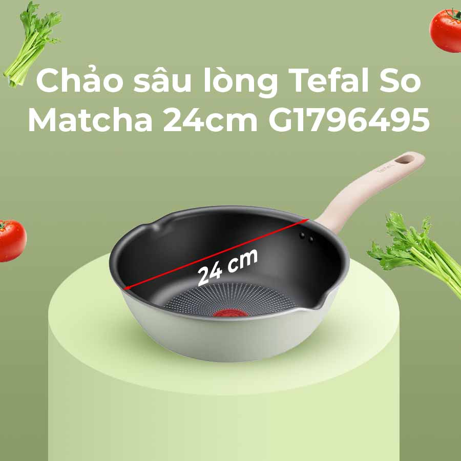 Chảo sâu lòng Tefal So Matcha 24cm G1796495 - chảo inox tốt