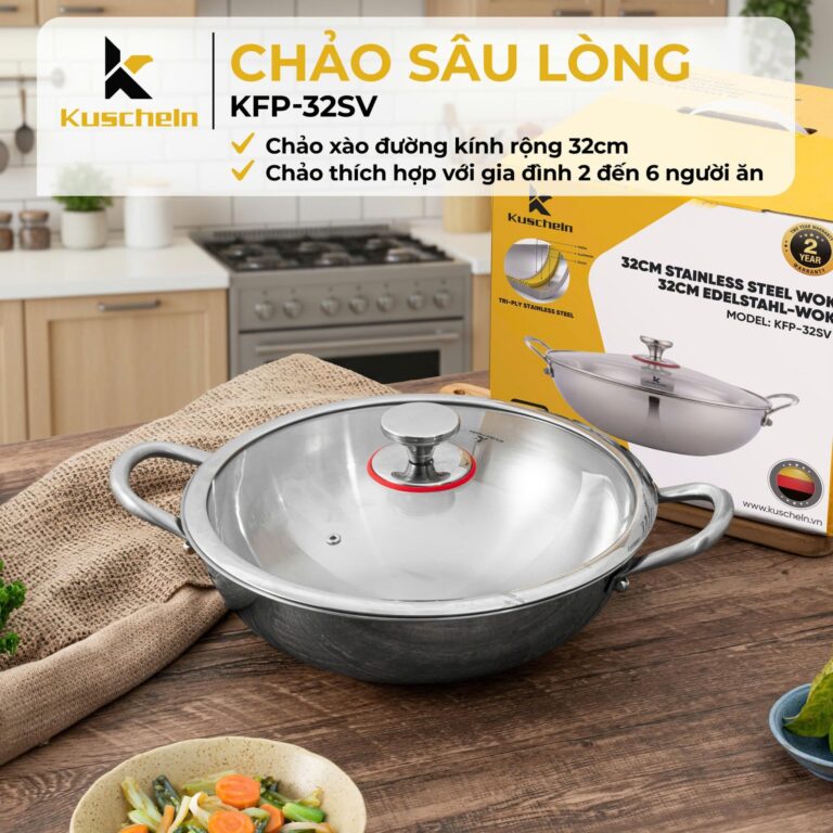 Chảo xào KUSCHELN đúc liền khối 32cm