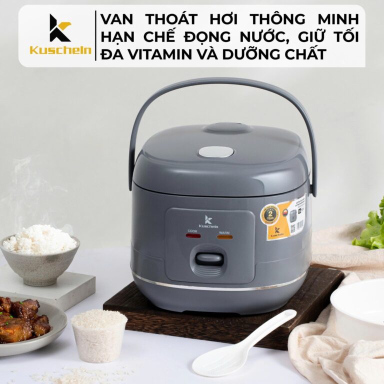 Nồi cơm điện KUSCHELN KRC1.8-04 1.8L lòng Inox