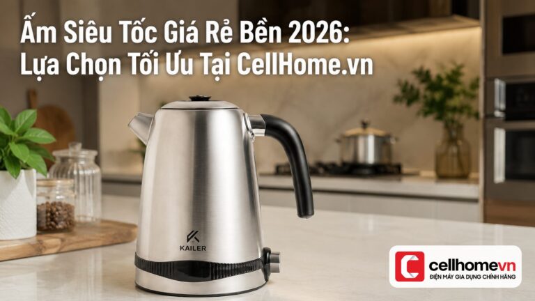 Ấm Siêu Tốc Giá Rẻ Bền 2026: Lựa Chọn Tối Ưu Tại CellHome.vn