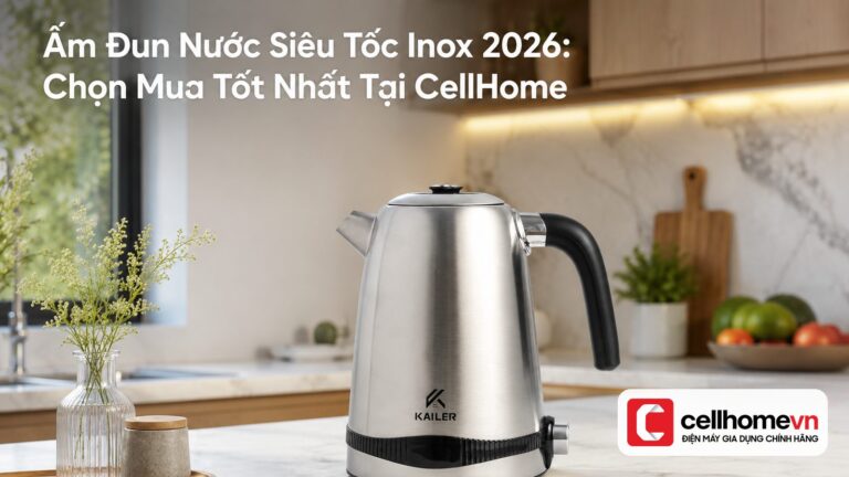 Ấm Đun Nước Siêu Tốc Inox 2026: Chọn Mua Tốt Nhất Tại CellHome