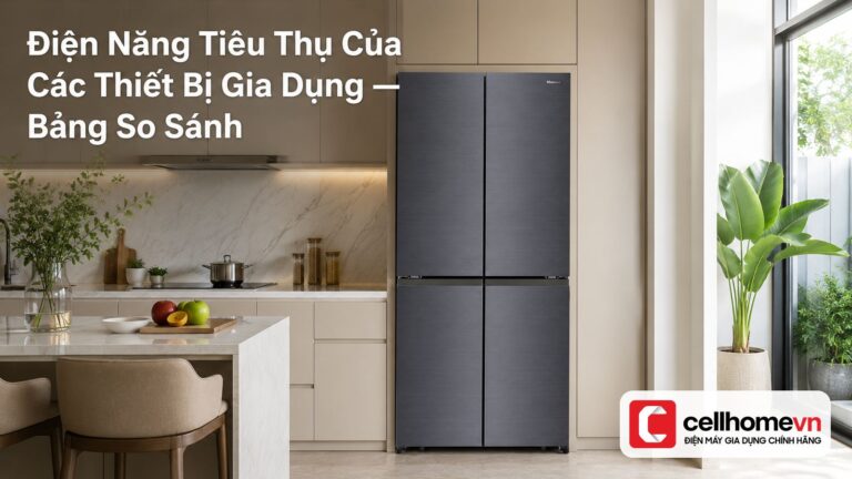 Điện Năng Tiêu Thụ Của Các Thiết Bị Gia Dụng — Bảng So Sánh