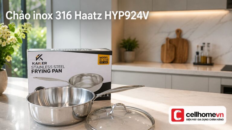 Chảo inox 316 Haatz HYP924V: có tốt không? Đánh giá thật