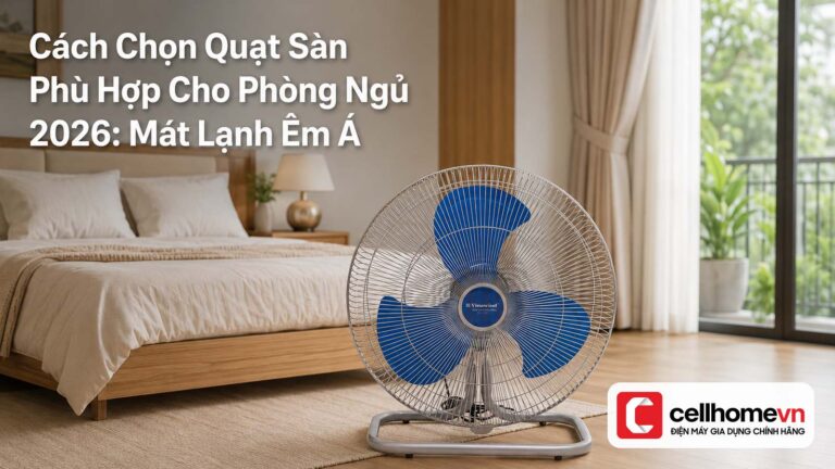 Cách Chọn Quạt Sàn Phù Hợp Cho Phòng Ngủ 2026: Mát Lạnh Êm Á