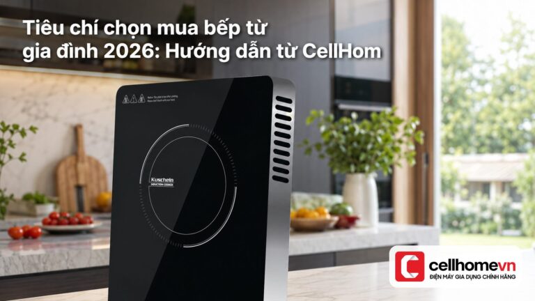 Tiêu chí chọn mua bếp từ gia đình 2026: Hướng dẫn từ CellHom