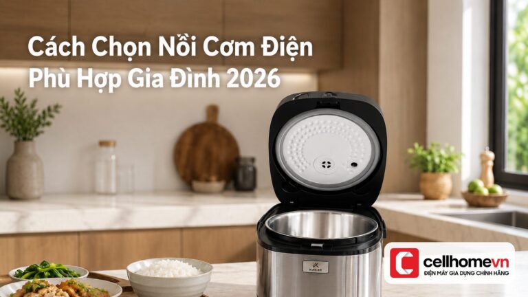 Cách Chọn Nồi Cơm Điện Phù Hợp Gia Đình 2026: Hướng Dẫn Toàn