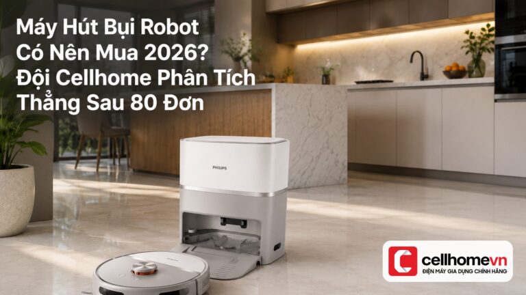 Máy Hút Bụi Robot Có Nên Mua 2026? Đội Cellhome Phân Tích Thẳng Sau 80 Đơn