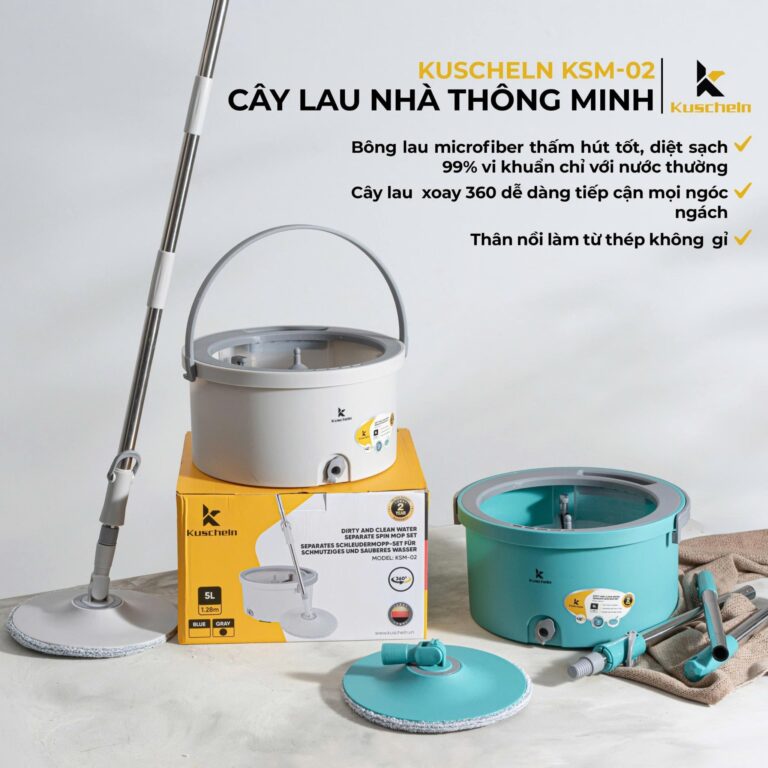 Cây lau nhà KUSCHELN KSM-02 tròn xoay 360 độ
