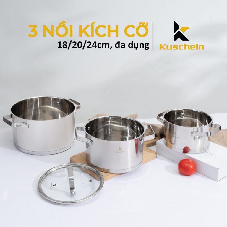 Bộ nồi INOX 05 đáy KUSCHELN KSP053-5D