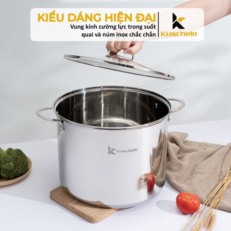 Nồi luộc gà KUSCHELN KCP023-30 inox 5 đáy 30cm