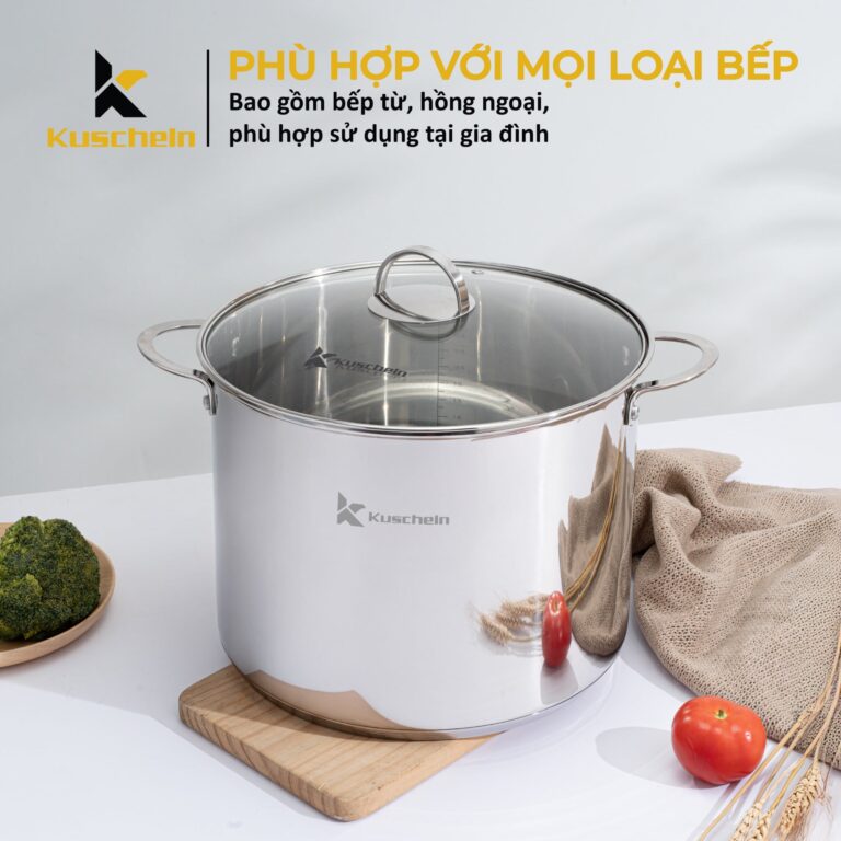 Nồi luộc gà KUSCHELN KCP023-30 inox 5 đáy 30cm
