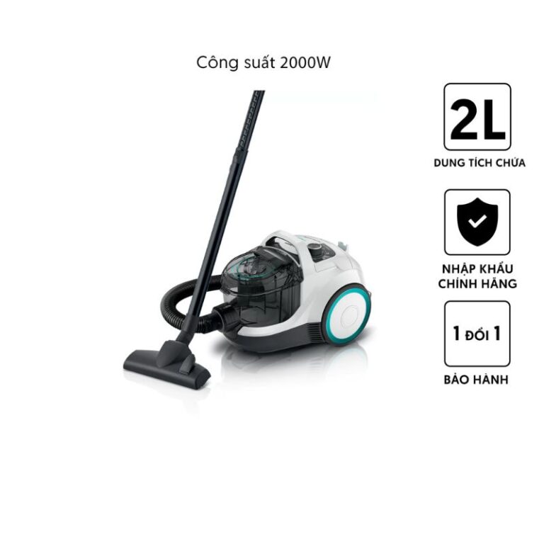 Máy hút bụi Bosch BGS21WHYG SERIE 4 2000W, 2 LÍT
