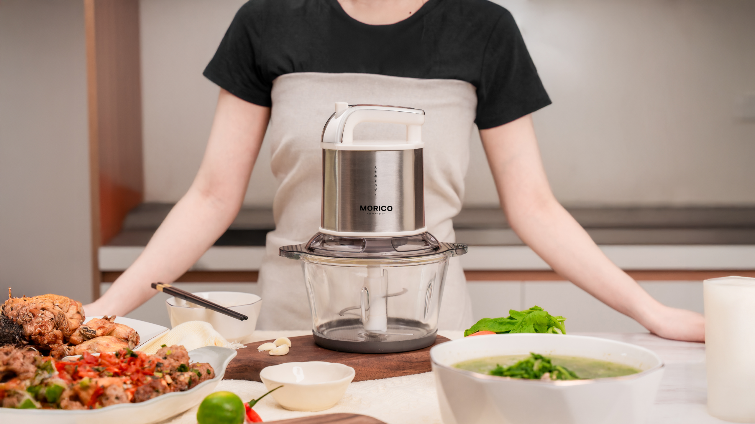 Máy xay thịt Morico MM5001 500W 2 cối (Inox 3L + Thủy tinh 2L) tại Điện Máy Cellhome