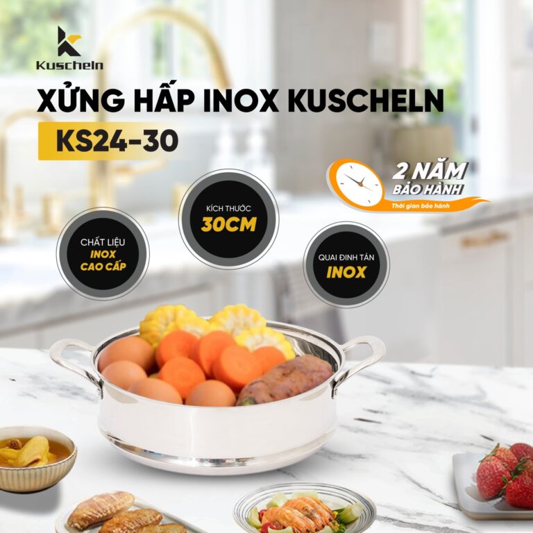 Xửng hấp KUSCHELN KS24-30 inox 30cm