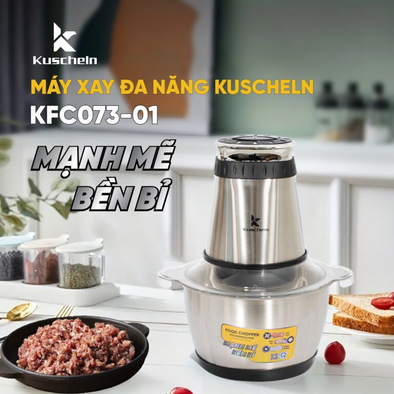 Máy xay thịt KUSCHELN KFC073-01 cối inox/thủy tinh 2L 500W