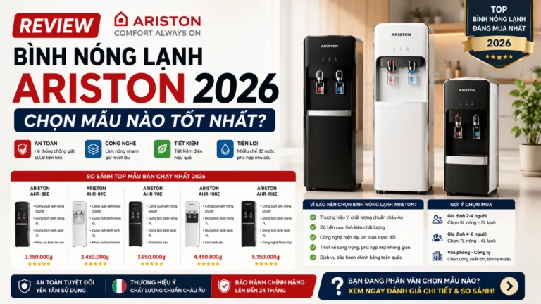 Review Bình Nóng Lạnh Ariston 2026: Chọn Mẫu Nào Tốt Nhất?