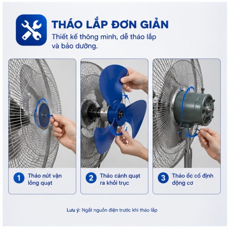Quạt sàn công nghiệp Vinawind QS-500 150W