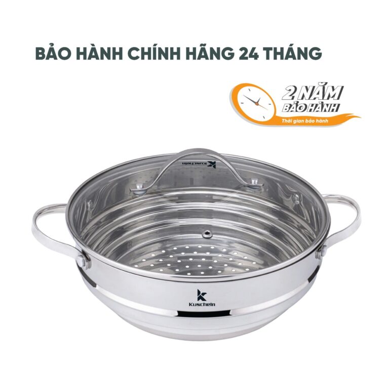 Xửng hấp KUSCHELN KS24-024 inox 18/10 3 tầng
