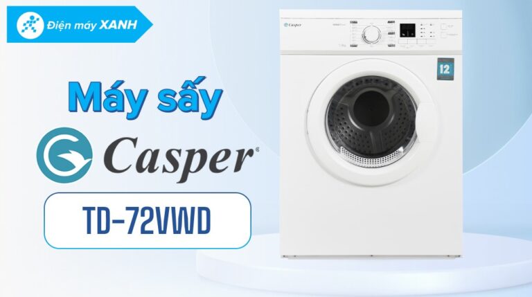 Máy sấy thông hơi Casper 7.2kg TD-72VWD (trắng)